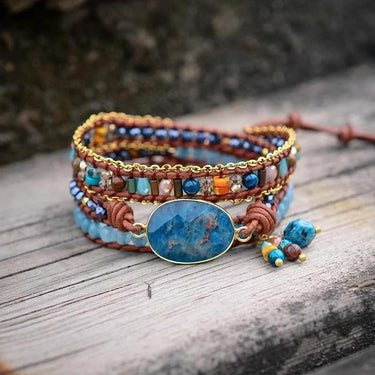 Spiritual Growth Apatite Wrap Bracelet-Your Soul Place